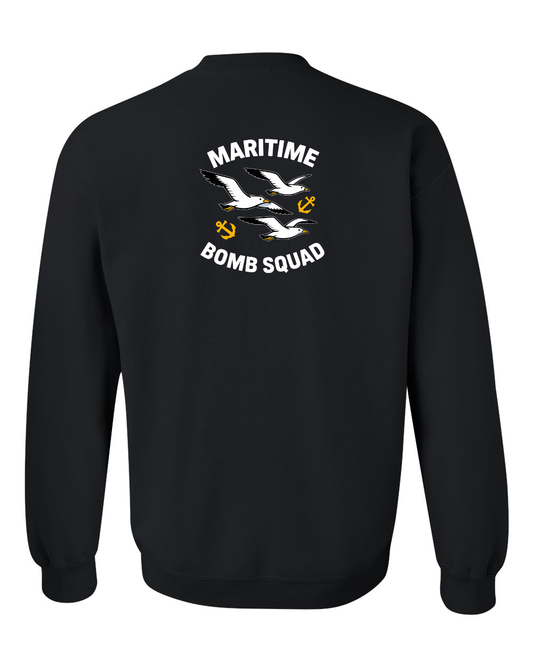 Maritime Bomb Squad Left Chest and Back Crewneck Sweatshirt
