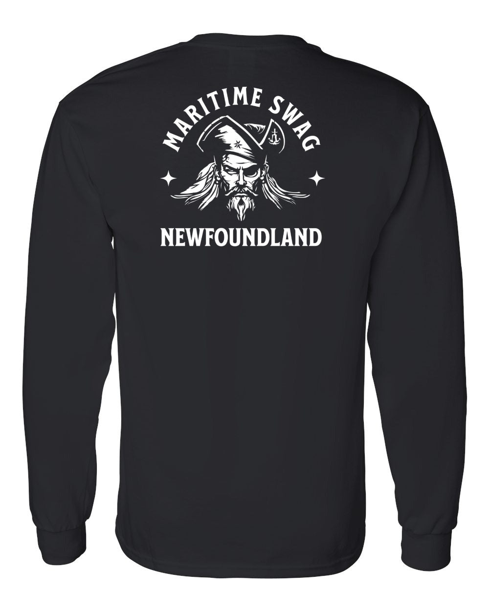 Maritime Swag Newfoundland Pirate Left Chest and Back Long Sleeve