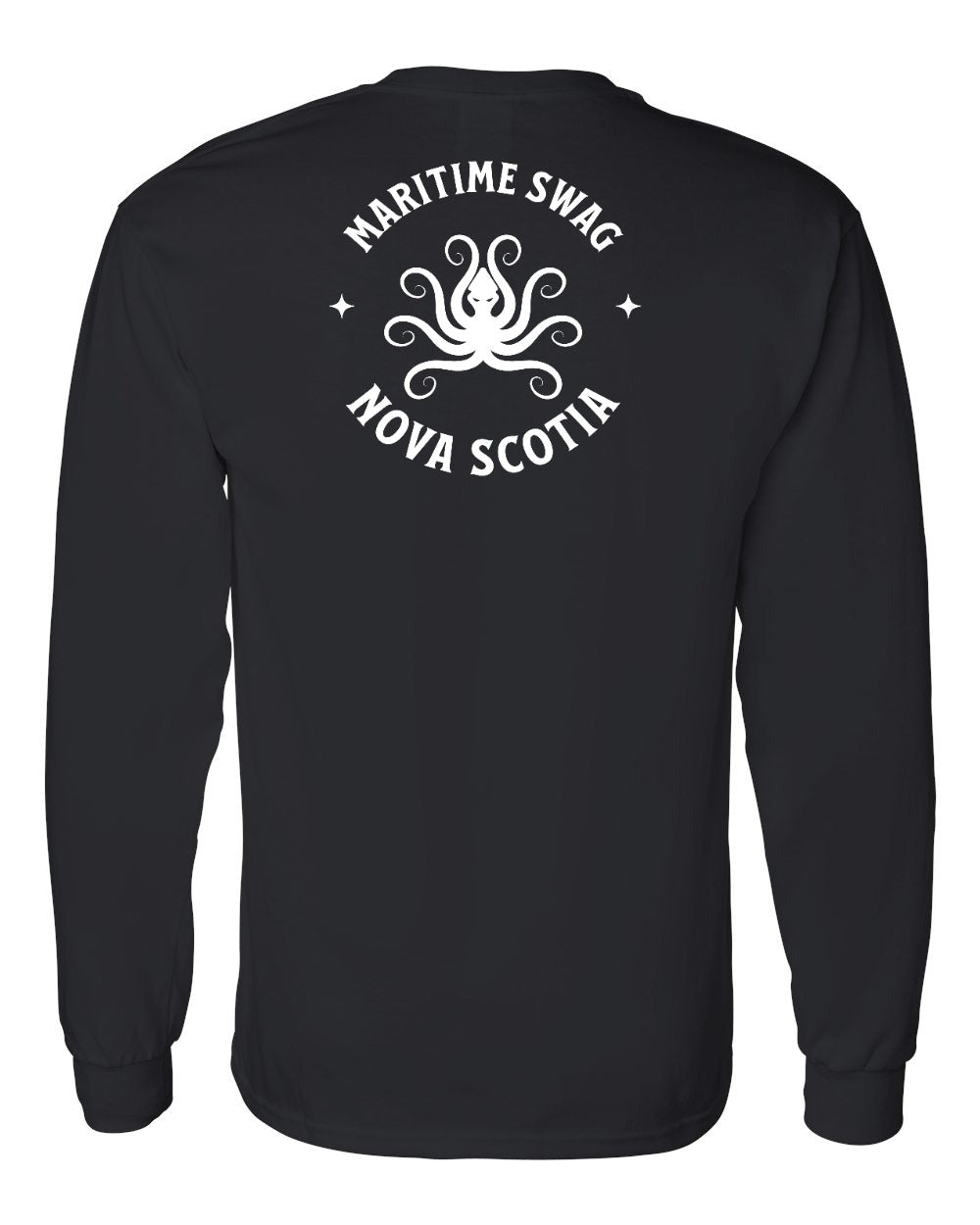 Maritime Swag Nova Scotia Octopus Left Chest and Back Long Sleeve Tee