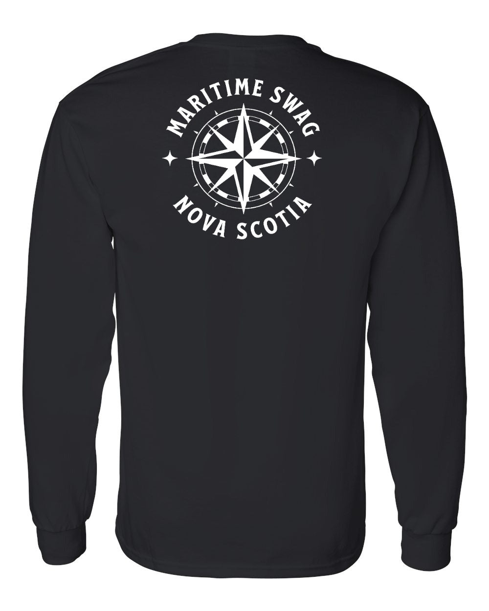 Maritime Swag Nova Scotia Compass Left Chest and Back Long Sleeve Tee
