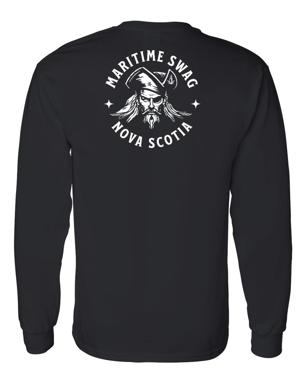 Maritime Swag Nova Scotia Pirate Left Chest and Back Long Sleeve Tee