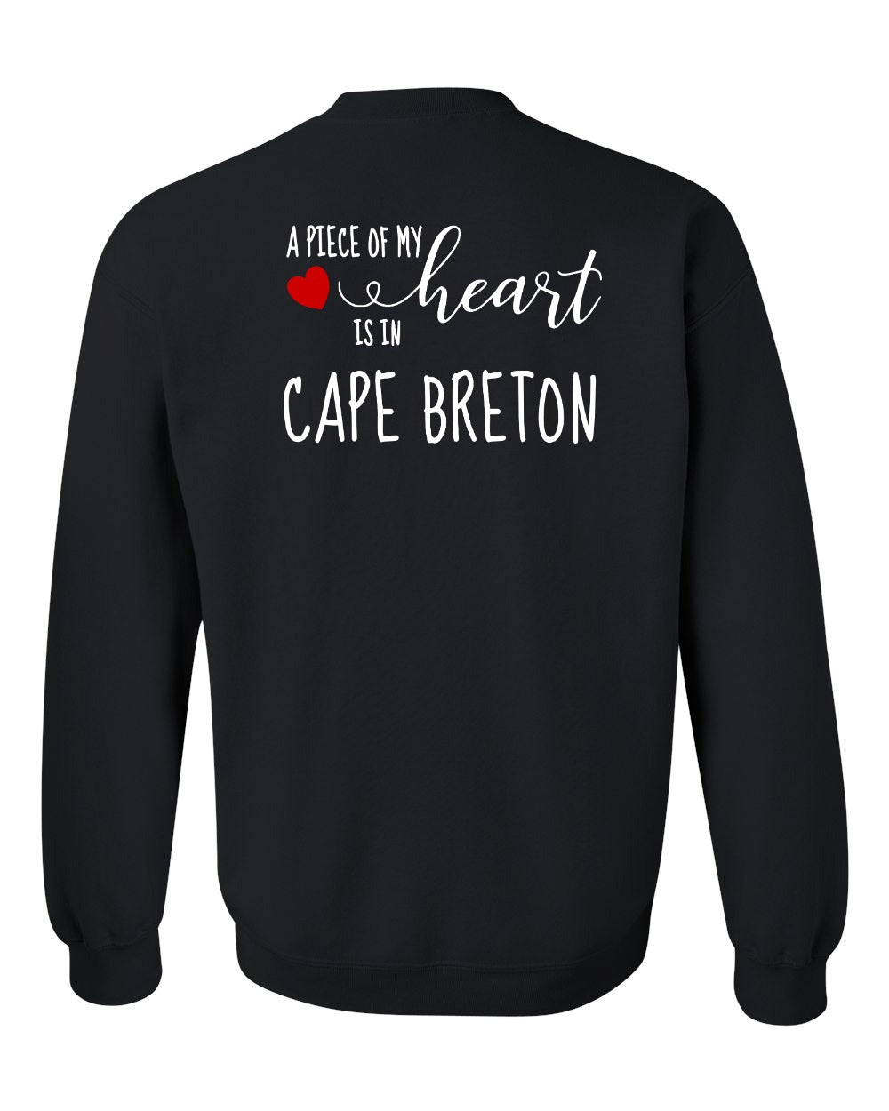 A piece of My heart in Cape Breton (Red Heart) Left Chest and Back Crewneck Sweatshirt