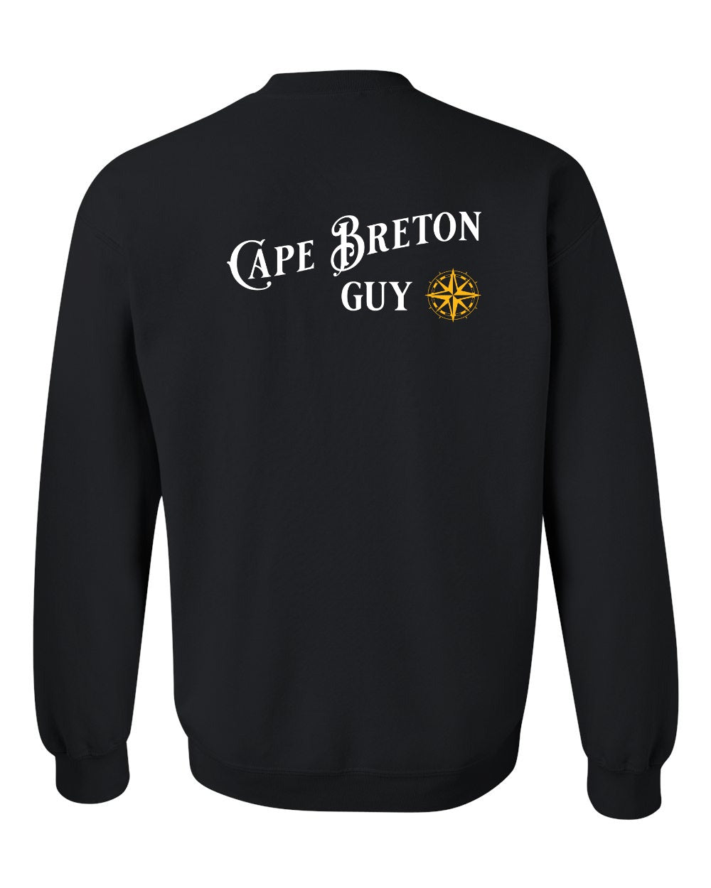 Cape Breton Guy yellow Left Chest and Back Crewneck Sweatshirt