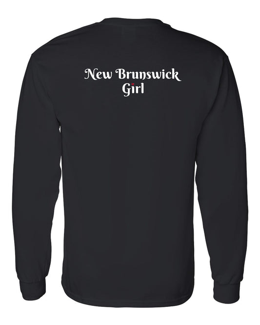 NB Girl Heart Dot Left Chest & Back Long Sleeve Tee