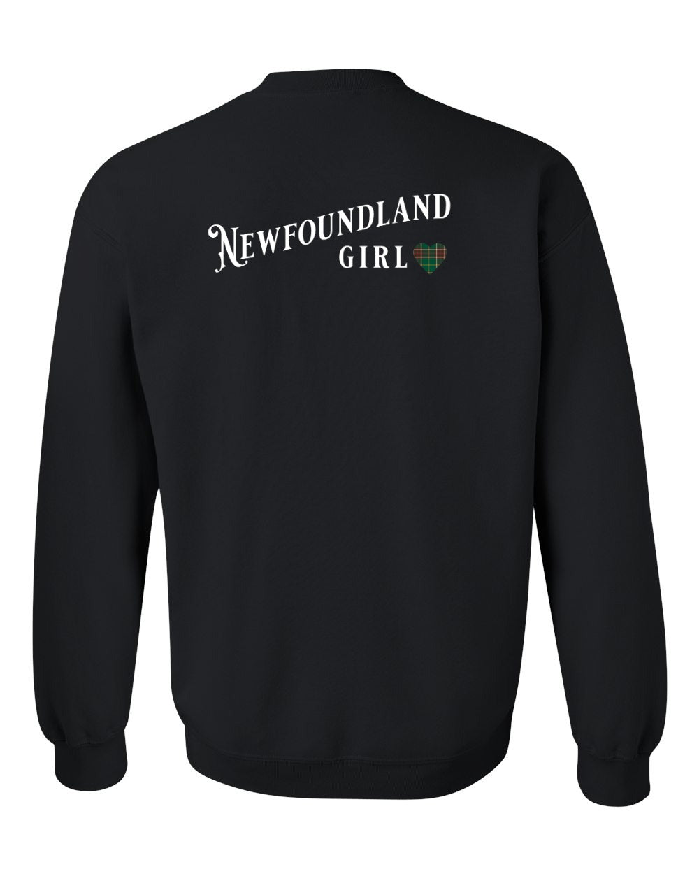 Newfoundland Girl Tartan Left Chest and Back Crewneck Sweatshirt