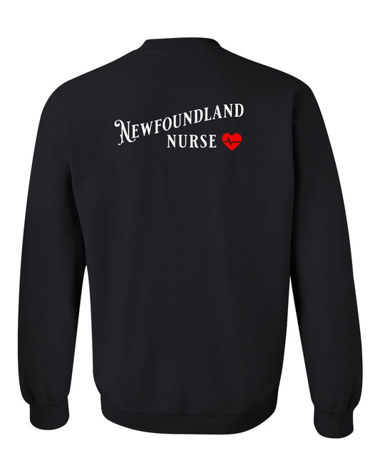 NFLD Nurse Left Chest and Back Crewneck Sweatshirt
