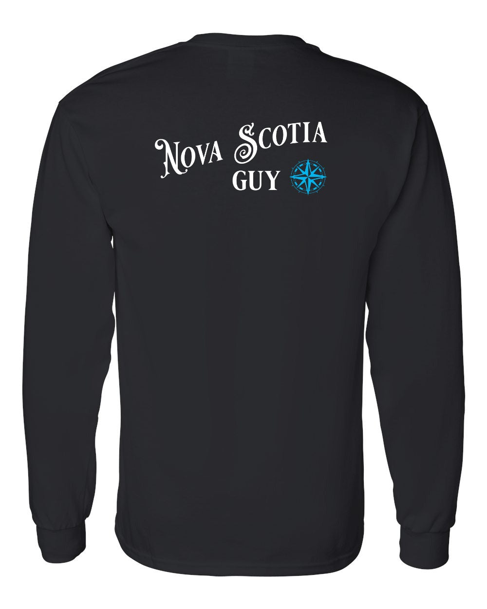 Nova Scotia Guy blue Left Chest and Back Long Sleeve Tee