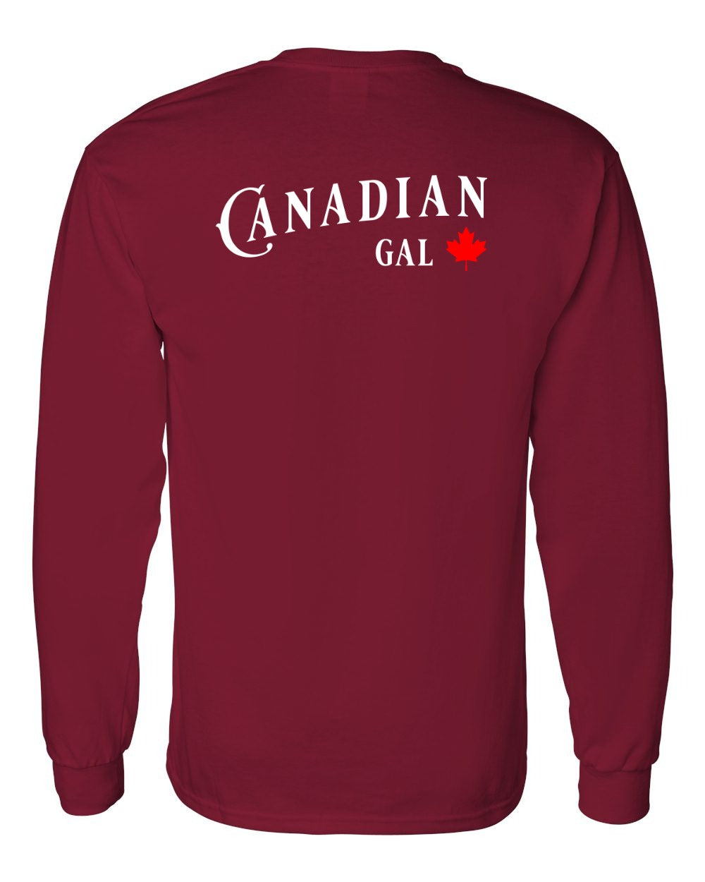 Canadian Gal Left Chest and Back Long Sleeve