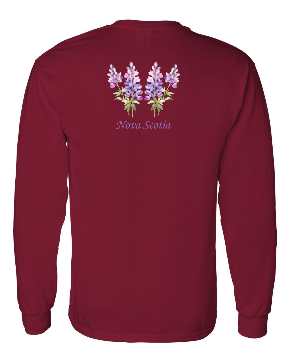 Nova Scotia Lupins Left Chest and Back Long Sleeve Tee