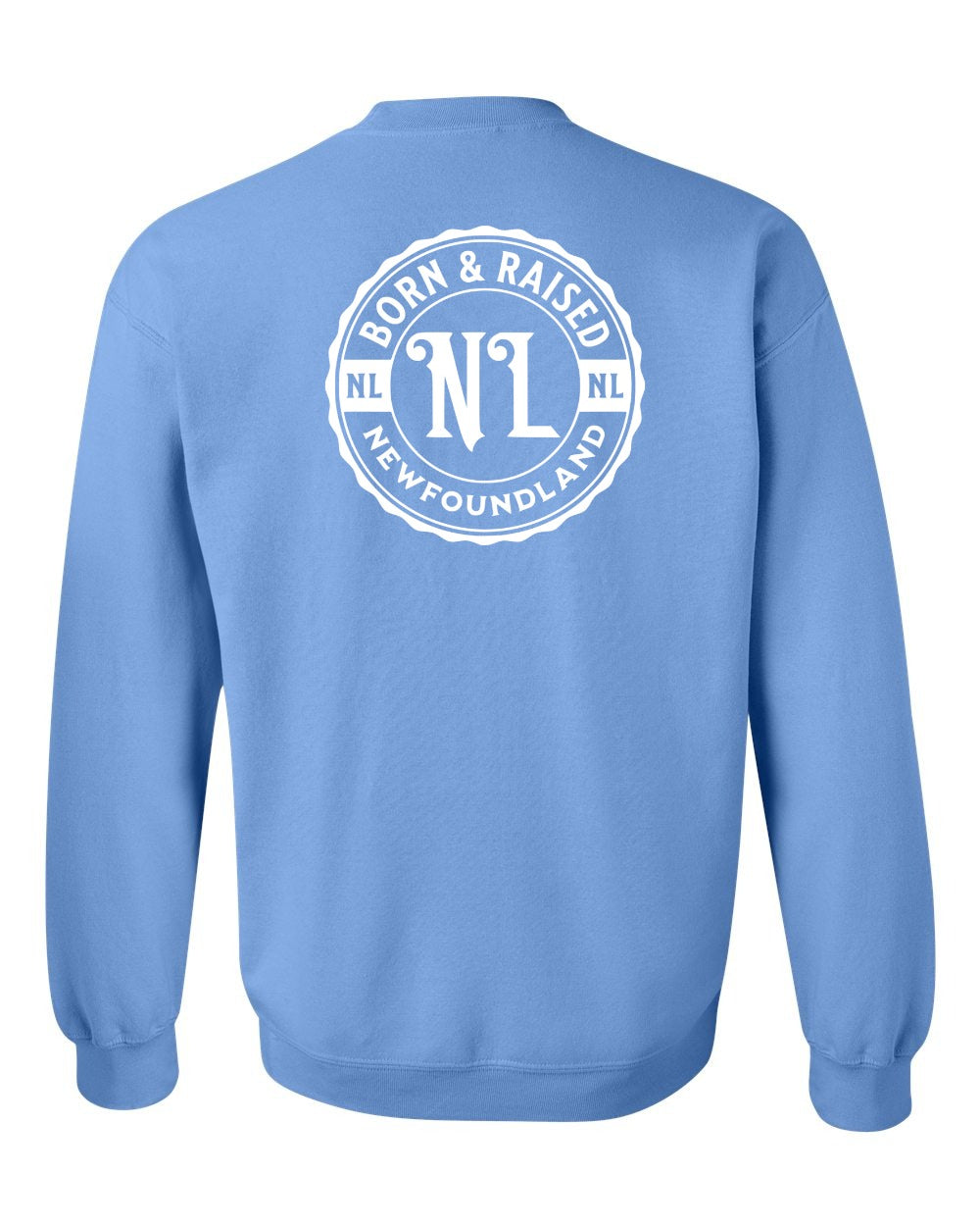 Born & Raised Newfoundland Left Chest and Back Crewneck Sweatshirt