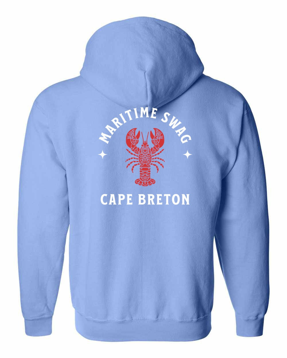 Maritime Swag Cape Breton Mandala Red Lobster Left Chest and Back Zip Hoodie