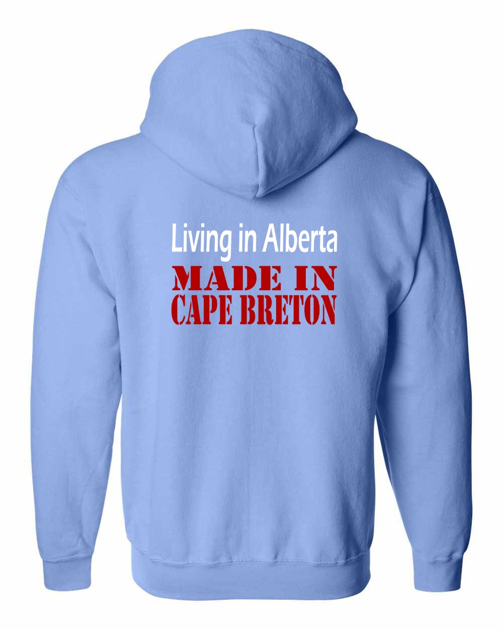 Living Alberta Made in Cape Breton Left Chest and Back Zip Hoodie
