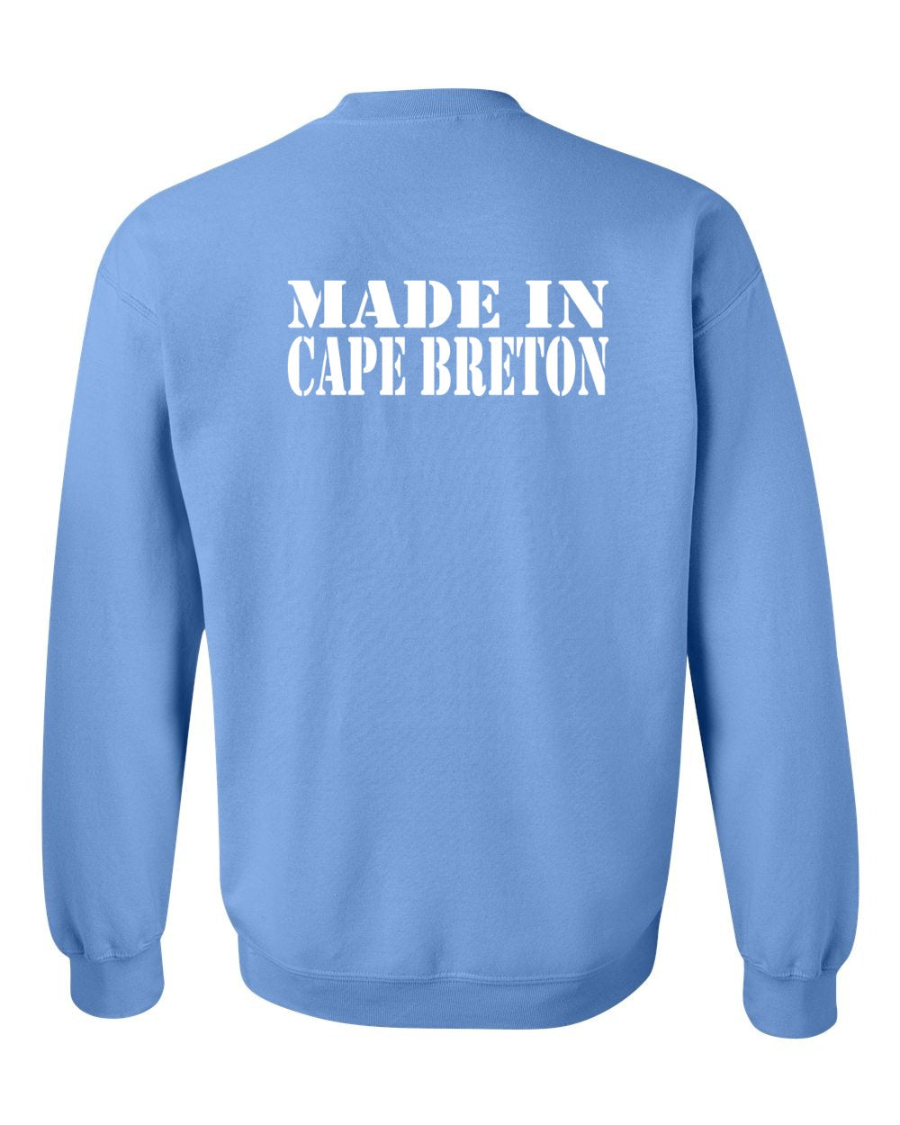Made In Cape Breton White Left Chest and Back Crewneck Sweatshirt