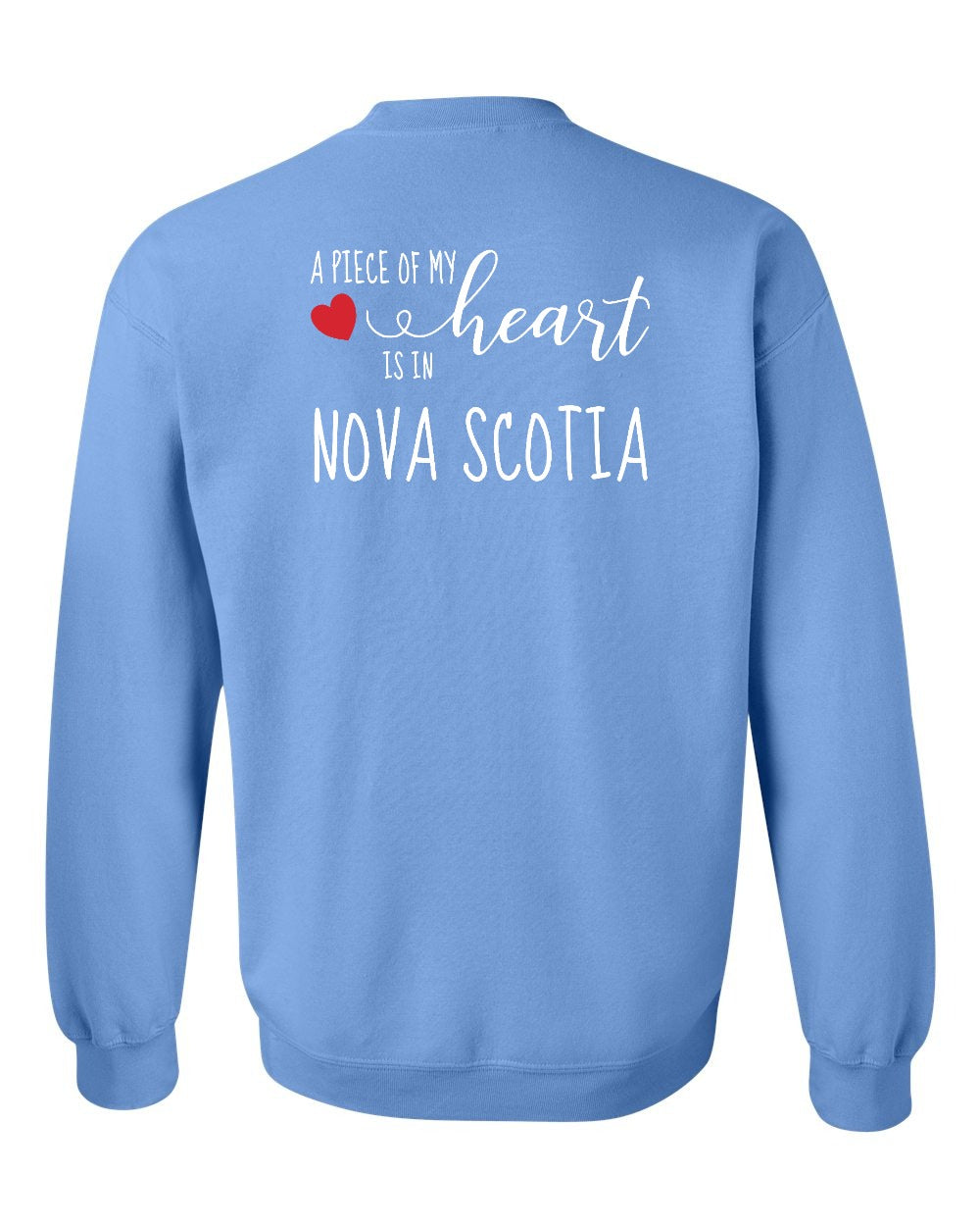 A piece of My heart in Nova Scotia (Red Heart) Left Chest and Back crew-neck