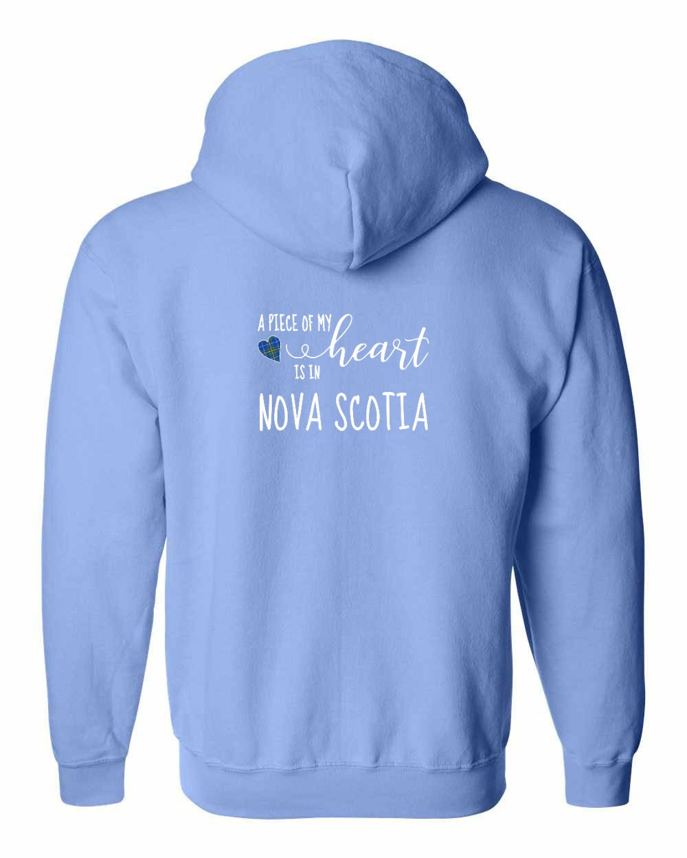 A piece of My heart in Nova Scotia (Tartan Heart) Left Chest and Back zip-hoodie
