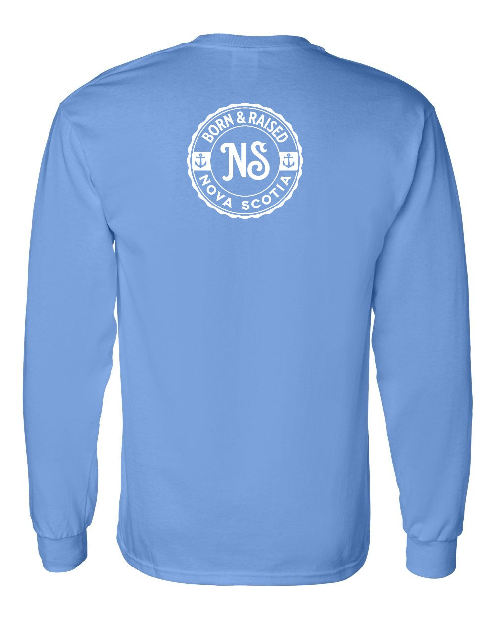 Born & Raised Nova Scotia Left Chest and Back Long Sleeve Tee