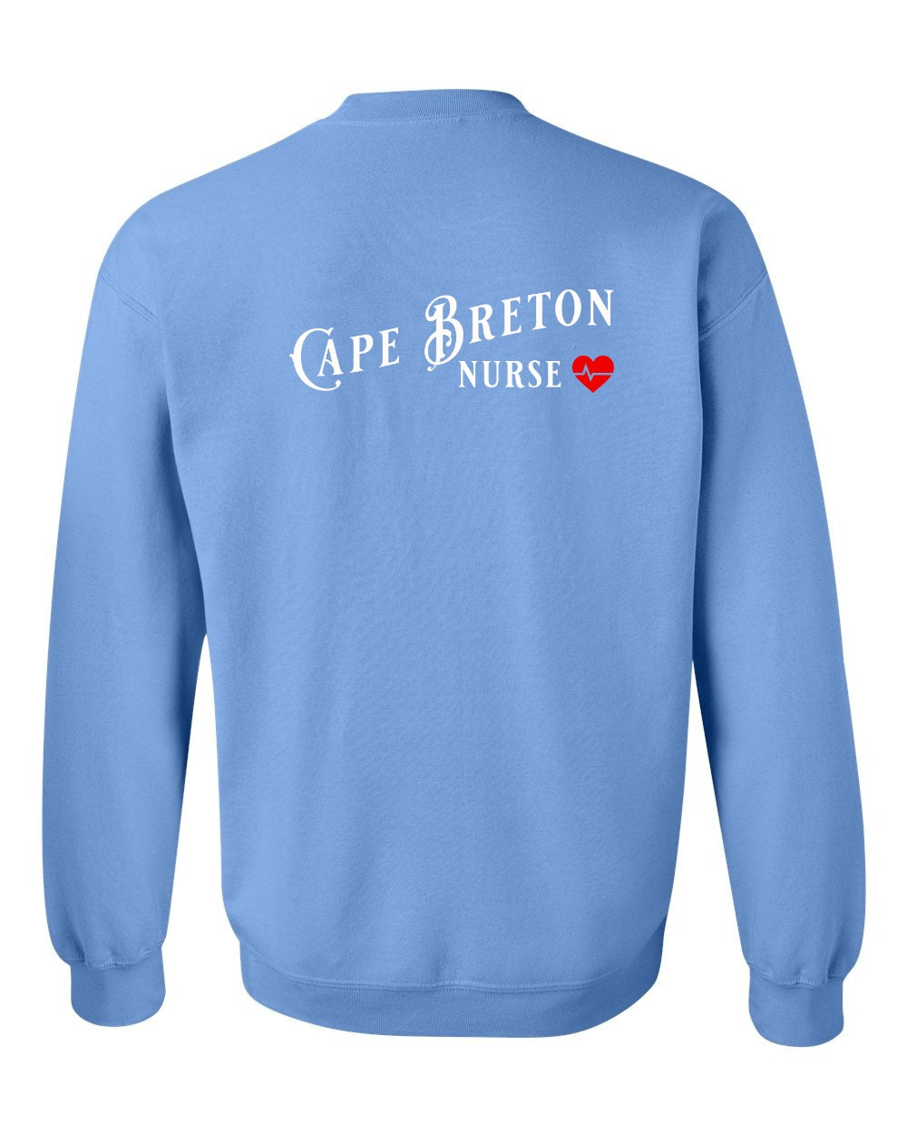 Cape Breton Nurse Left Chest and Back Crewneck Sweatshirt