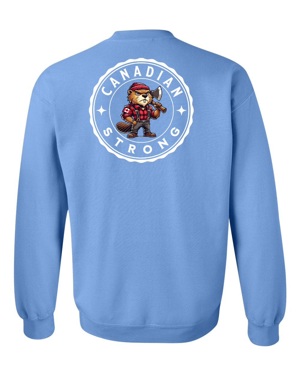Canadian Strong Beaver Left Chest and Back Crewneck