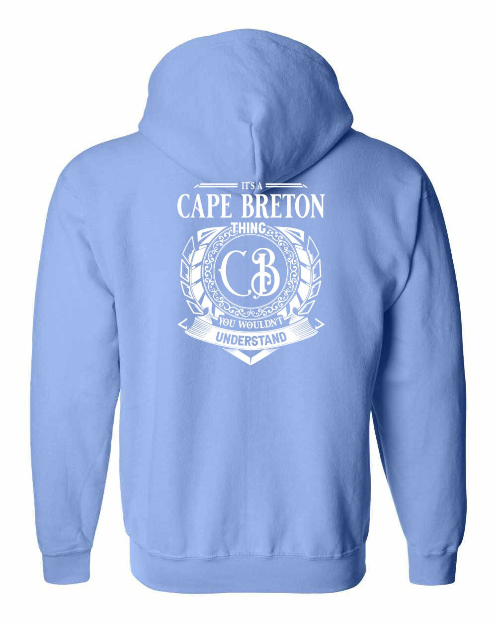 It's A Cape Breton Thing Left Chest and Back Zip Hoodie