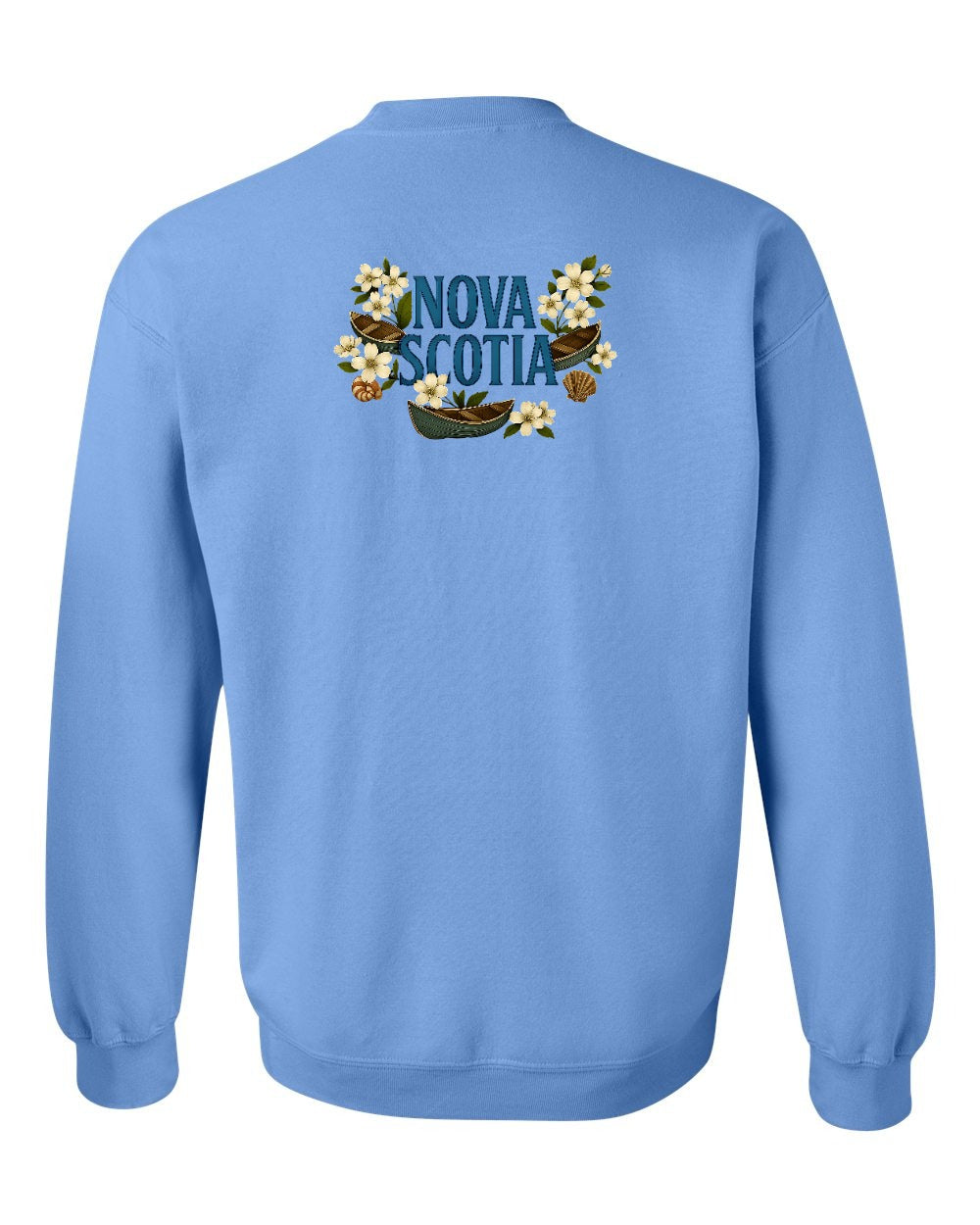 Nova Scotia Flowers Left Chest and Back crew-neck