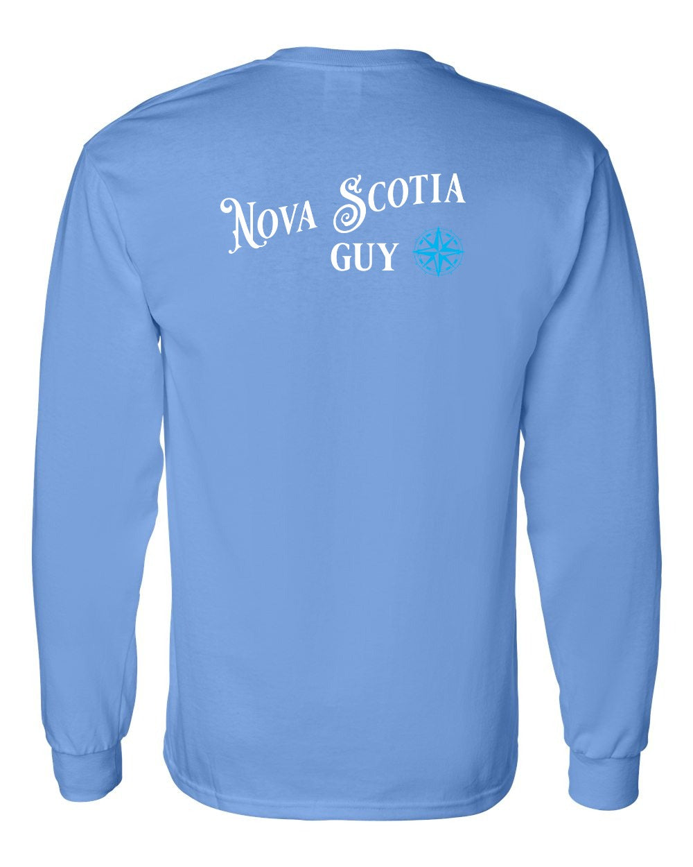 Nova Scotia Guy blue Left Chest and Back Long Sleeve Tee