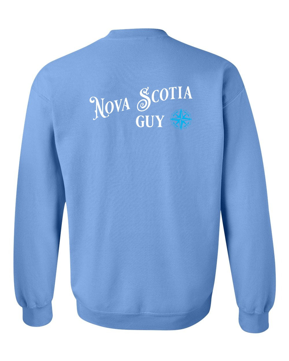 Nova Scotia Guy blue Left Chest and Back crew-neck