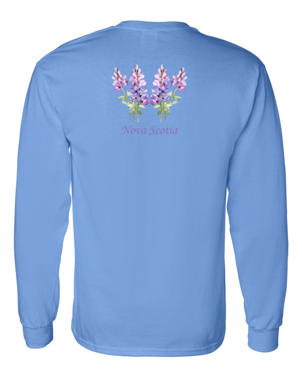 Nova Scotia Lupins Left Chest and Back Long Sleeve Tee