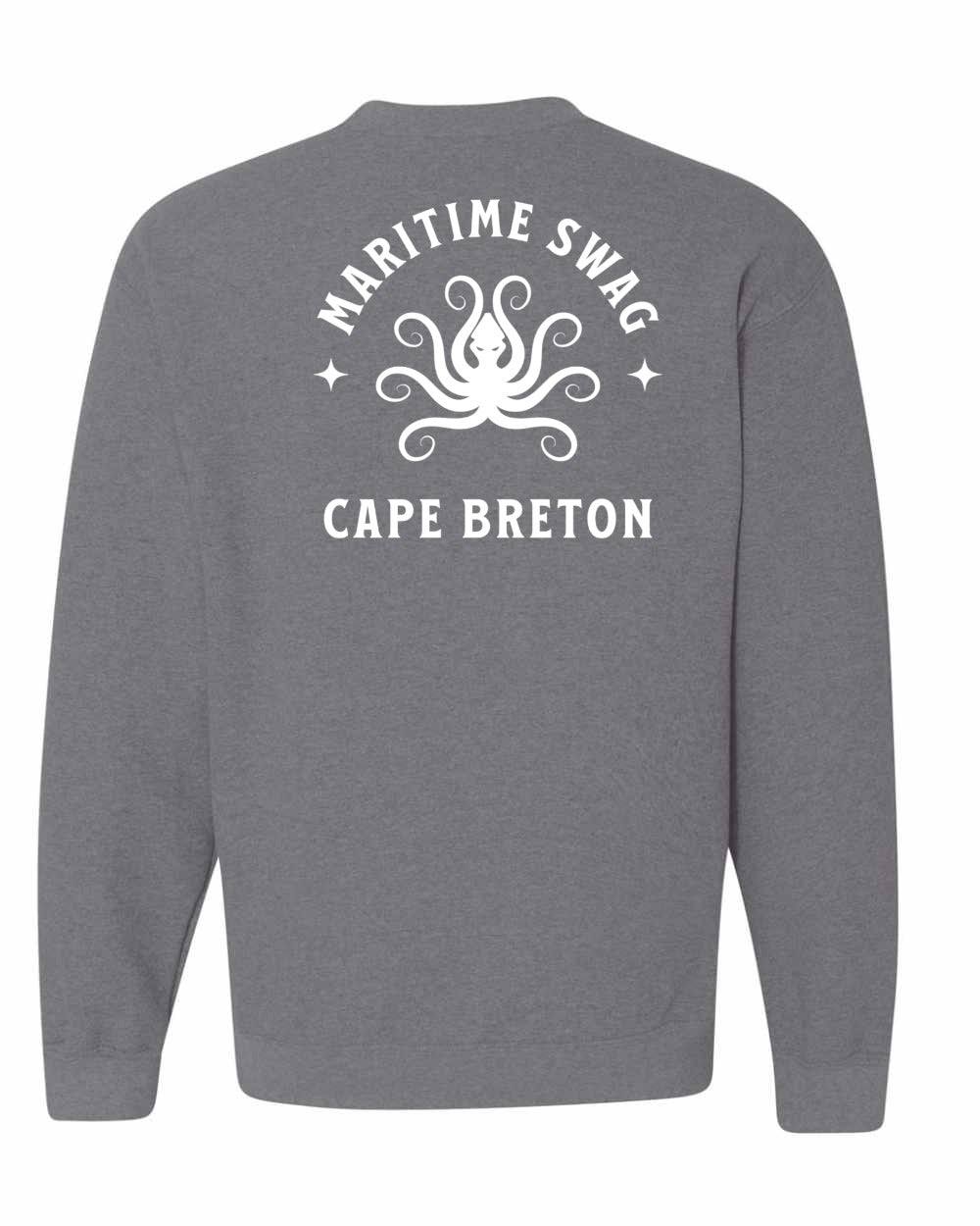 Maritime Swag Cape Breton Octopus Left Chest and Back Crewneck Sweatshirt
