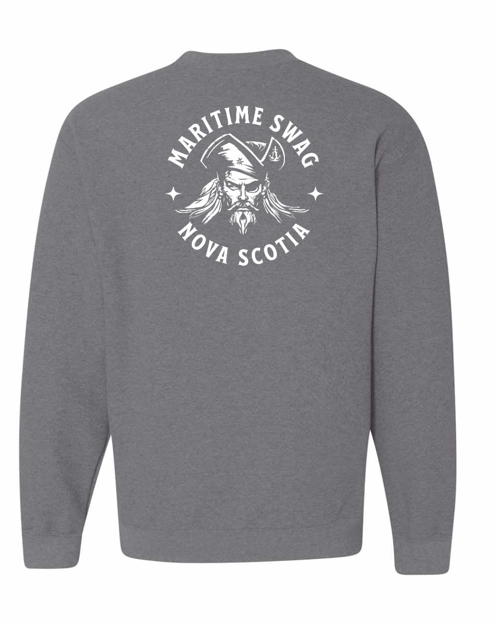 Maritime Swag Nova Scotia Pirate Left Chest and Back crew-neck