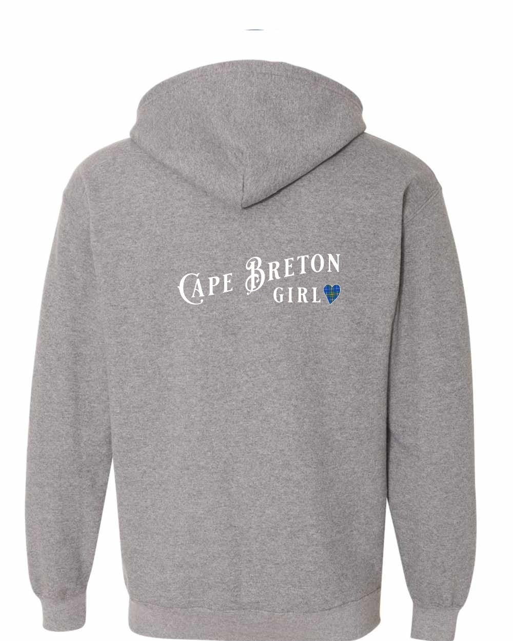 Cape Breton Girl Tartan Left Chest and Back Zip Hoodie