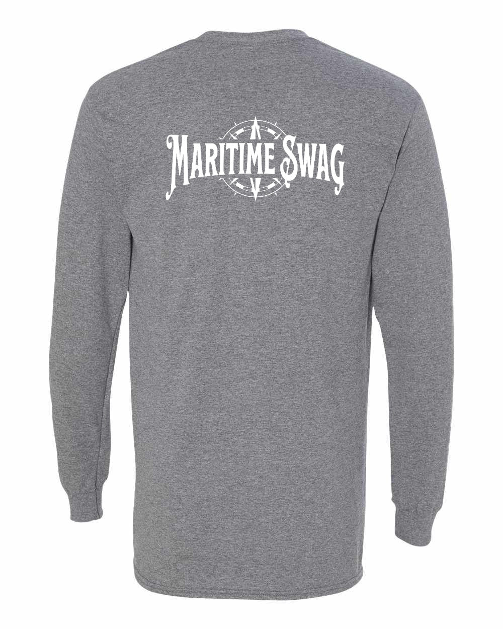 Maritime Swag Logo Left Chest and Back Long Sleeve Tee