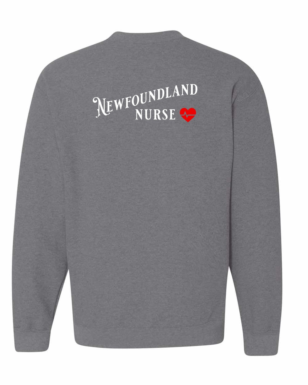 Newfoundland Nurse Left Chest and Back Crewneck Sweatshirt