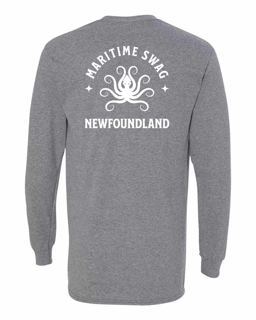Maritime Swag Newfoundland Octopus Left Chest and Back Long Sleeve