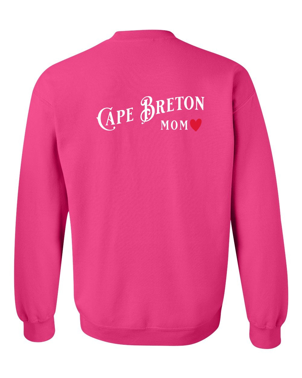 Cape Breton Mom Left Chest and Back Crewneck Sweatshirt