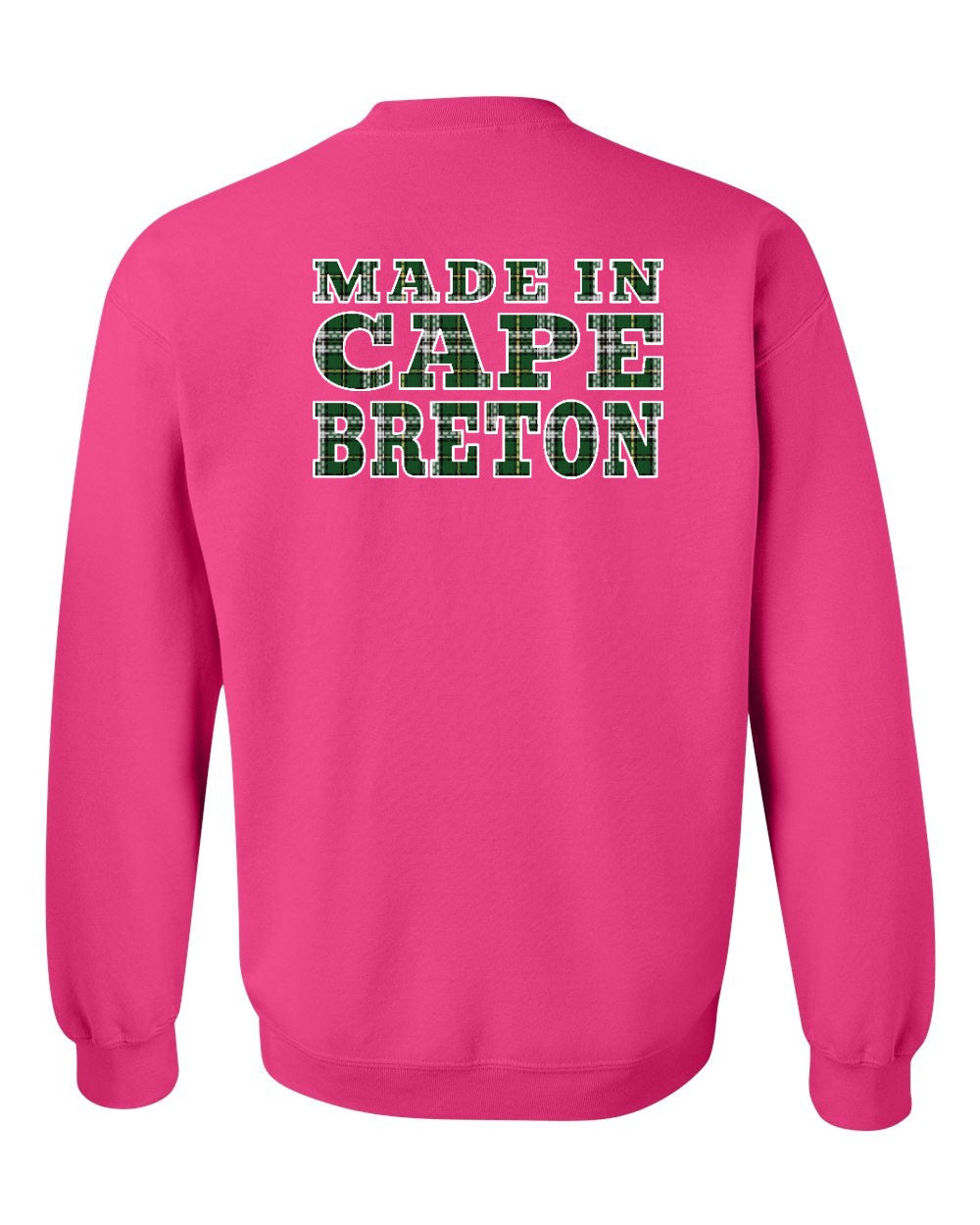 Made In Cape Breton Tartan Left Chest and Back Crewneck Sweatshirt