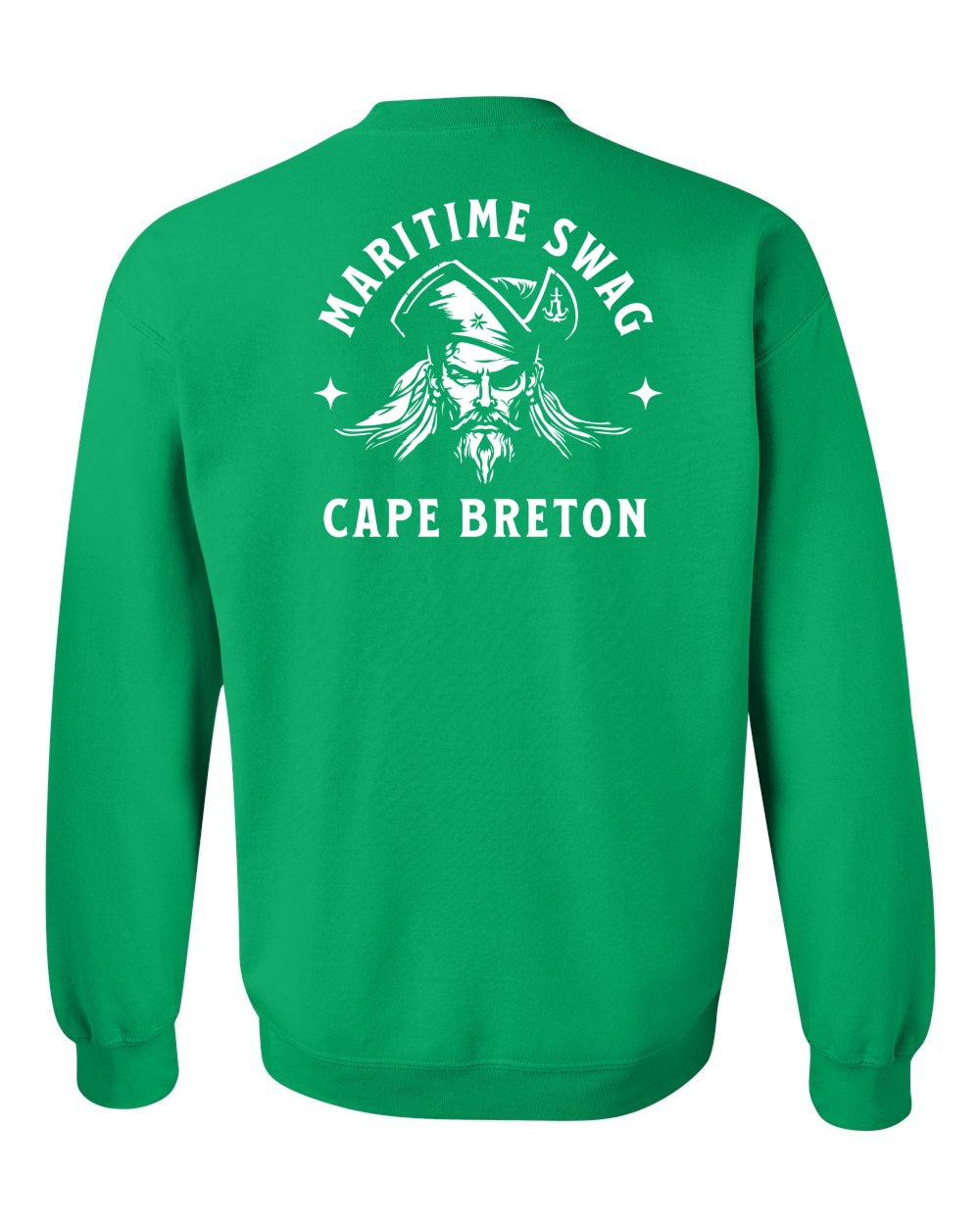 Maritime Swag Cape Breton Pirate Left Chest and Back Crewneck Sweatshirt