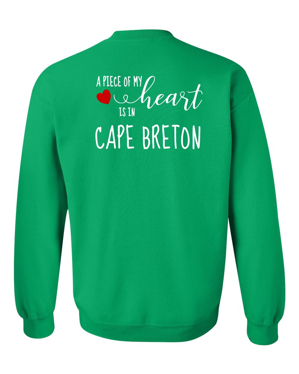 A piece of My heart in Cape Breton (Red Heart) Left Chest and Back Crewneck Sweatshirt