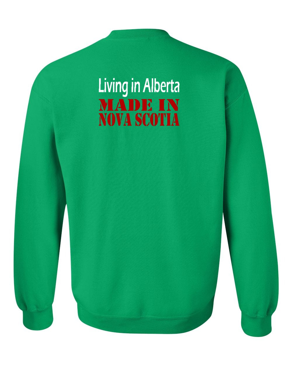 Living Alberta Made in Nova Scotia Left Chest and Back crew-neck