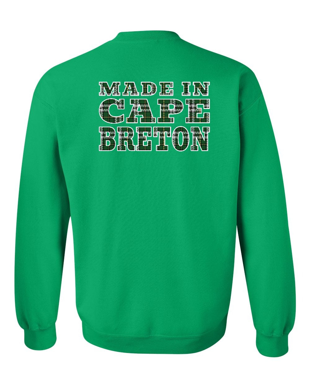 Made In Cape Breton Tartan Left Chest and Back Crewneck Sweatshirt