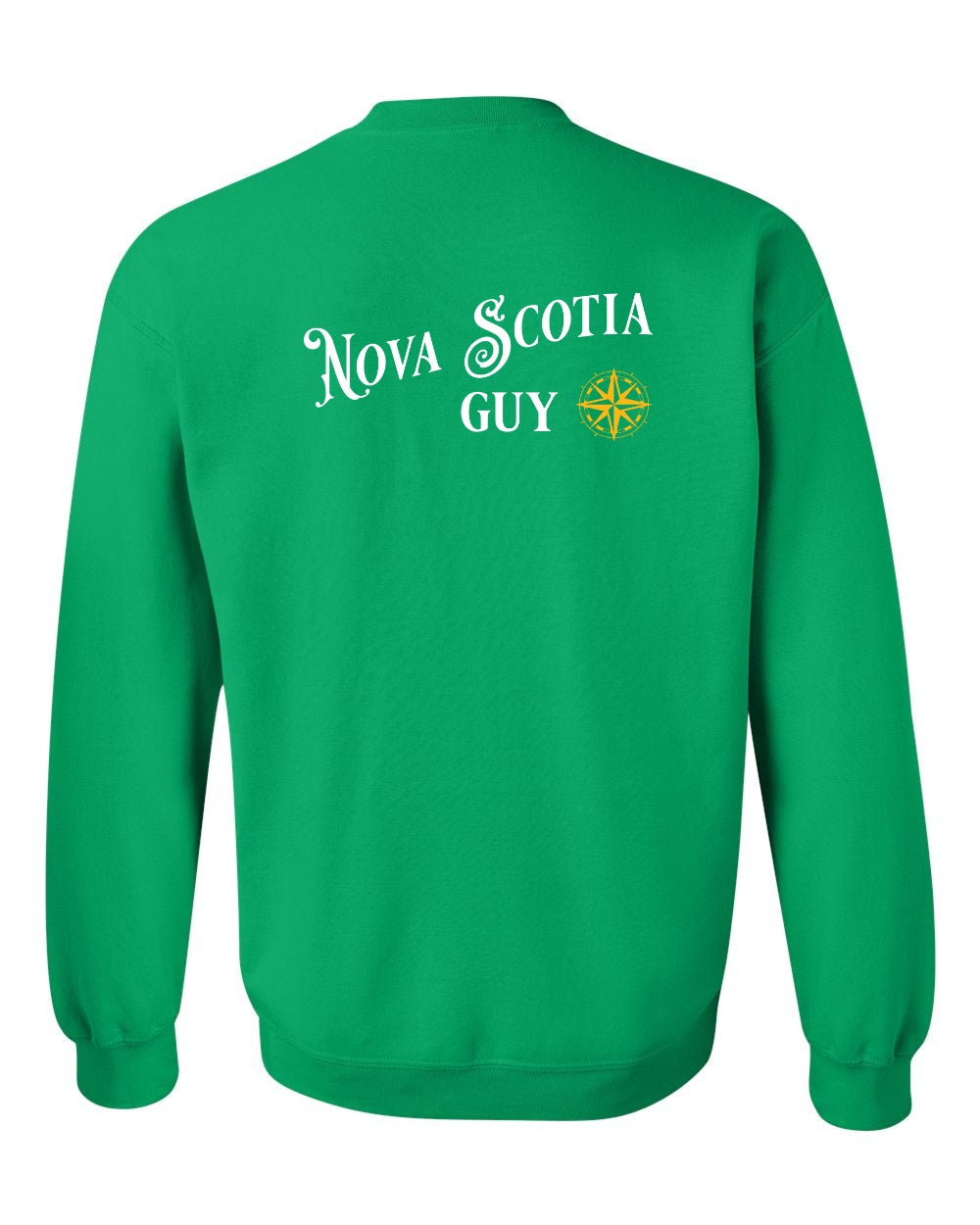 Nova Scotia Guy yellow Left Chest and Back crew-neck