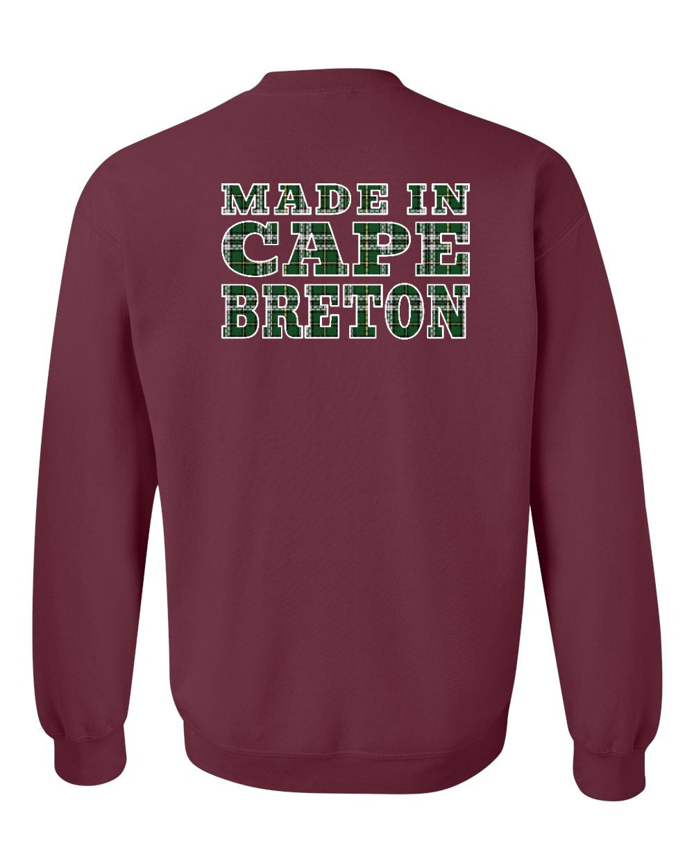 Made In Cape Breton Tartan Left Chest and Back Crewneck Sweatshirt