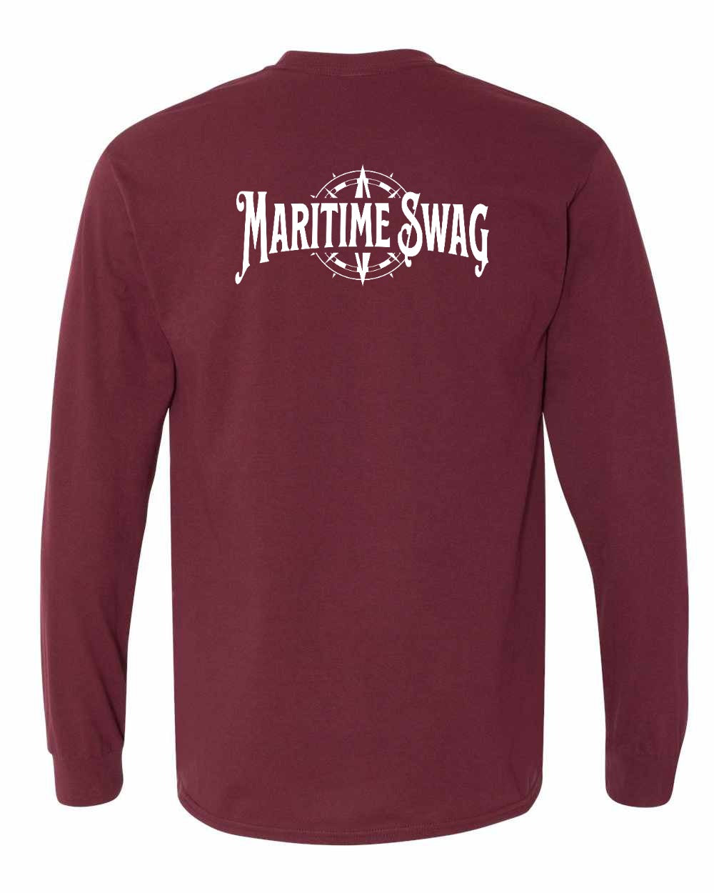 Maritime Swag Logo Left Chest and Back Long Sleeve Tee