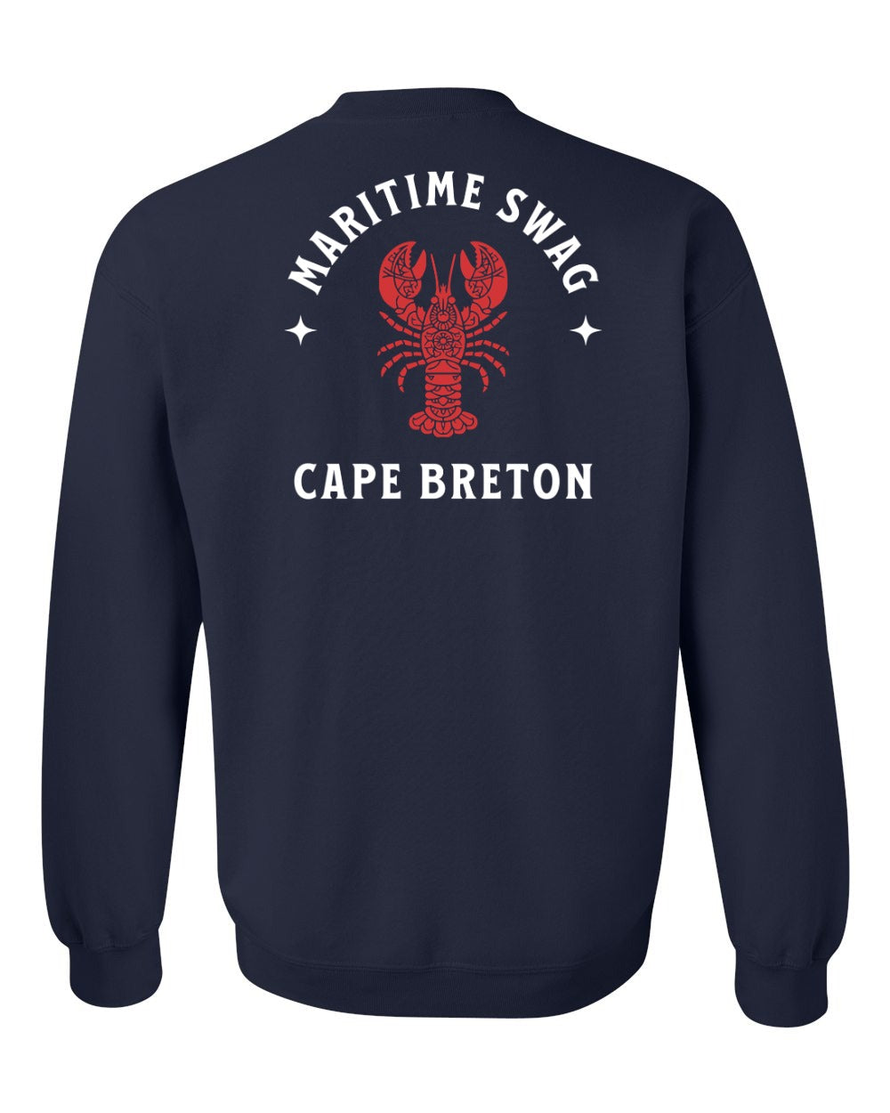 Maritime Swag Cape Breton Mandala Red Lobster Left Chest and Back Crewneck Sweatshirt