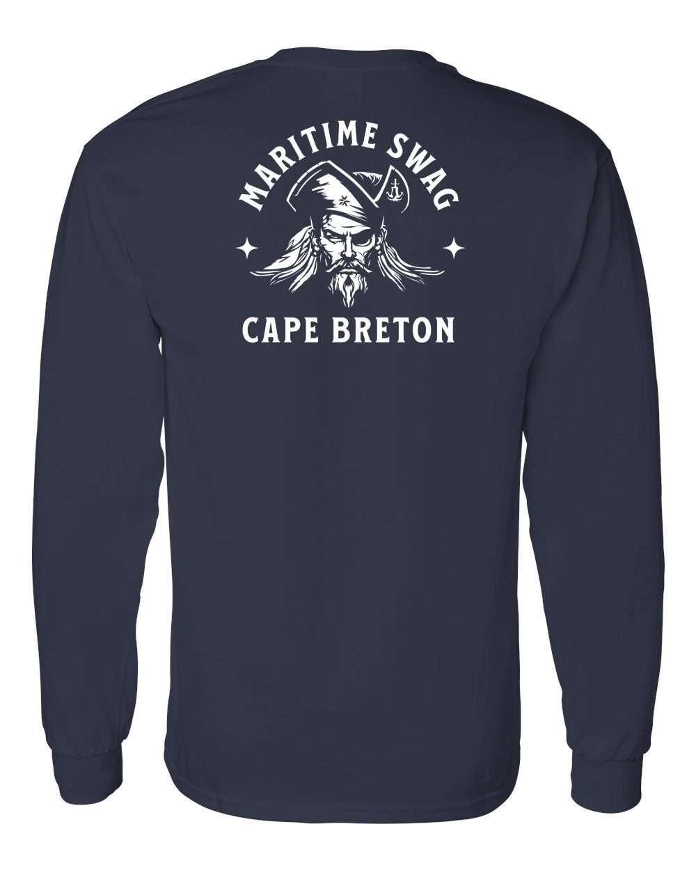 Maritime Swag Cape Breton Pirate Left Chest and Back Long Sleeve Tee