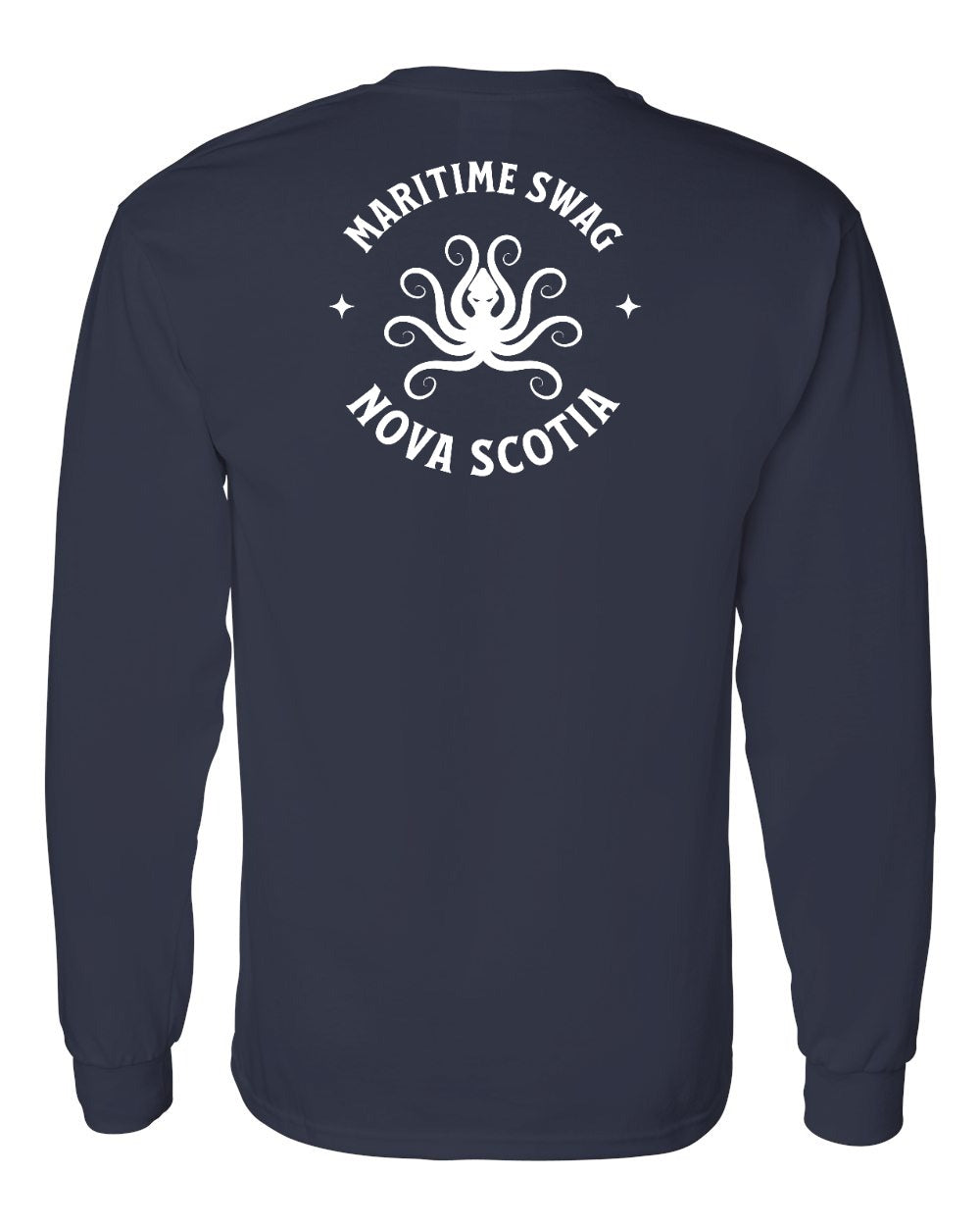Maritime Swag Nova Scotia Octopus Left Chest and Back Long Sleeve Tee