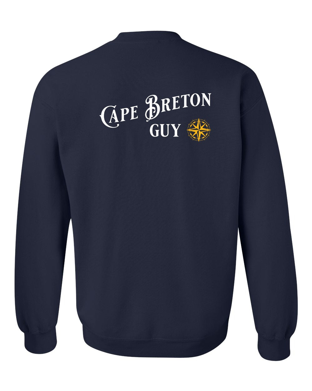 Cape Breton Guy yellow Left Chest and Back Crewneck Sweatshirt