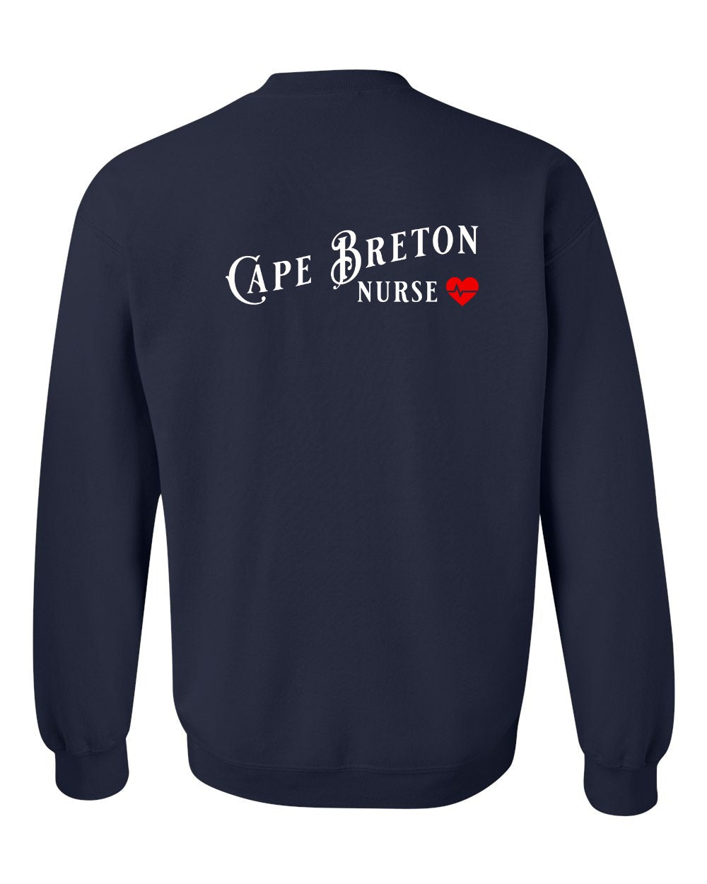 Cape Breton Nurse Left Chest and Back Crewneck Sweatshirt