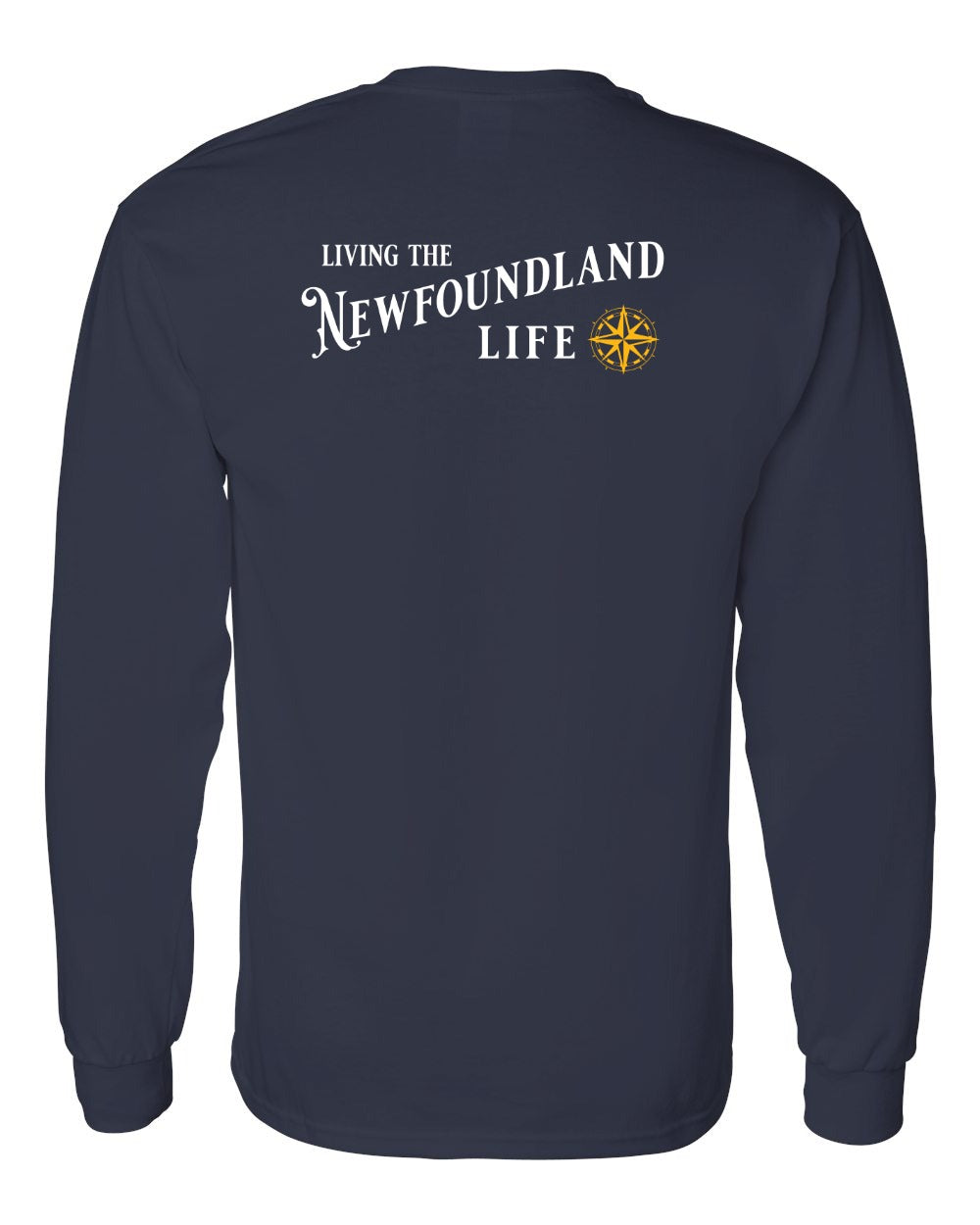 Living the Newfoundland Life yellow Left Chest and Back Long Sleeve