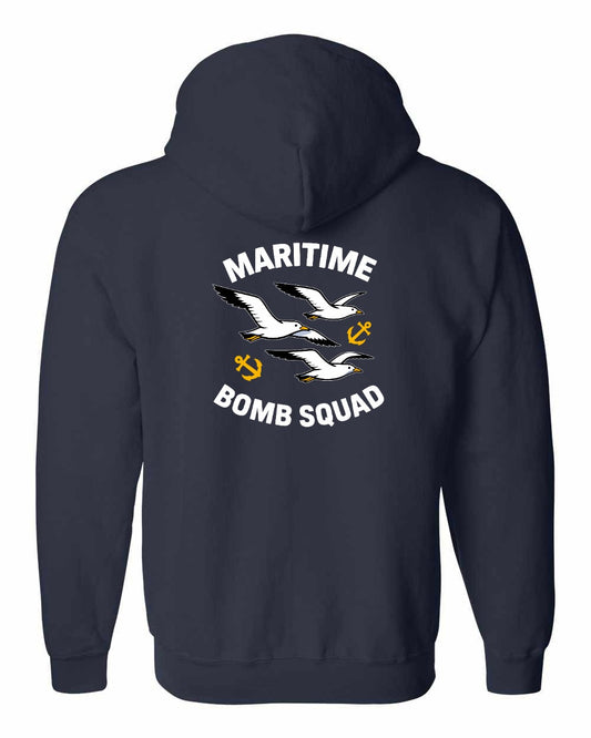 Maritime Bomb Squad Left Chest & Back Zip Hoodie