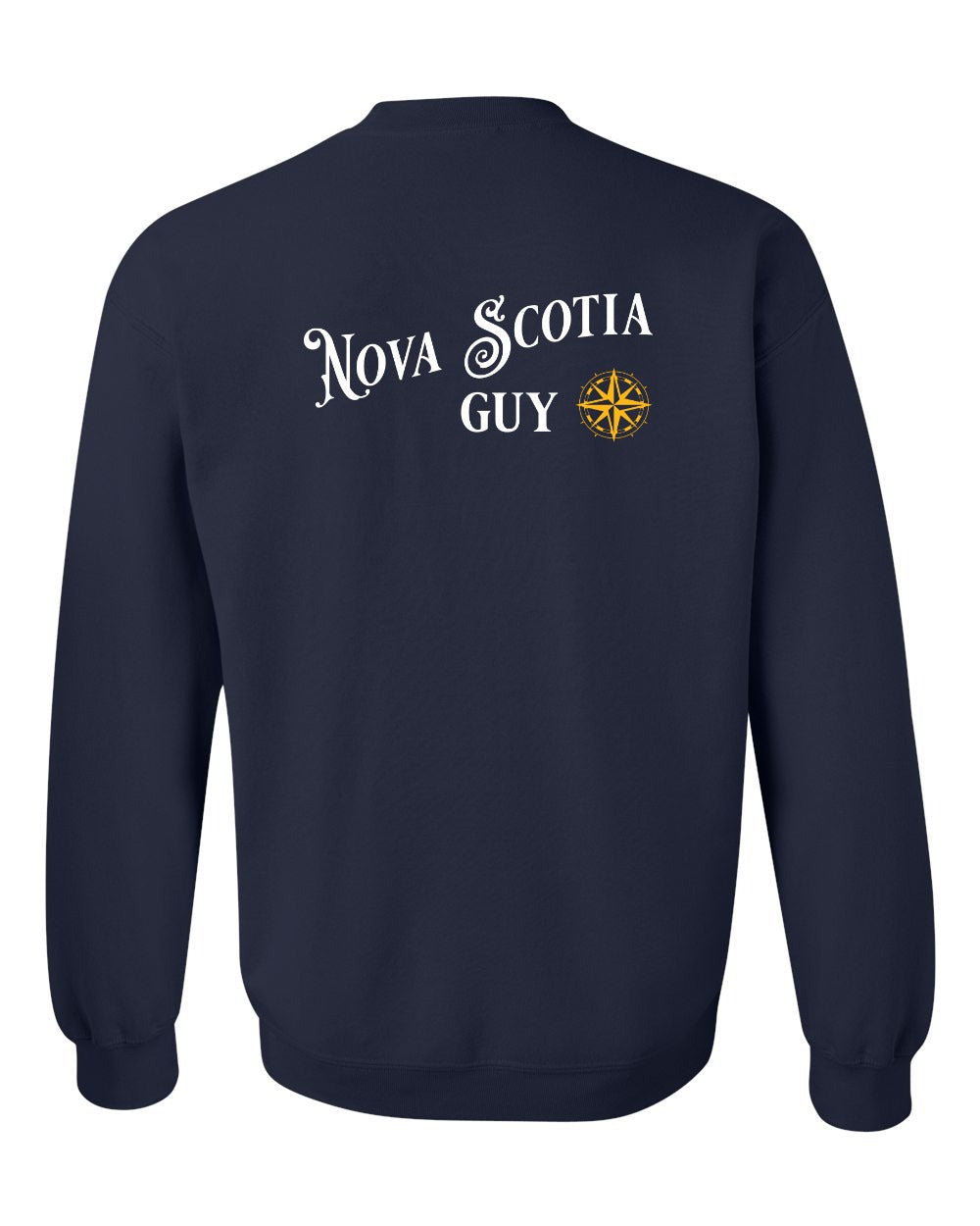 Nova Scotia Guy yellow Left Chest and Back crew-neck